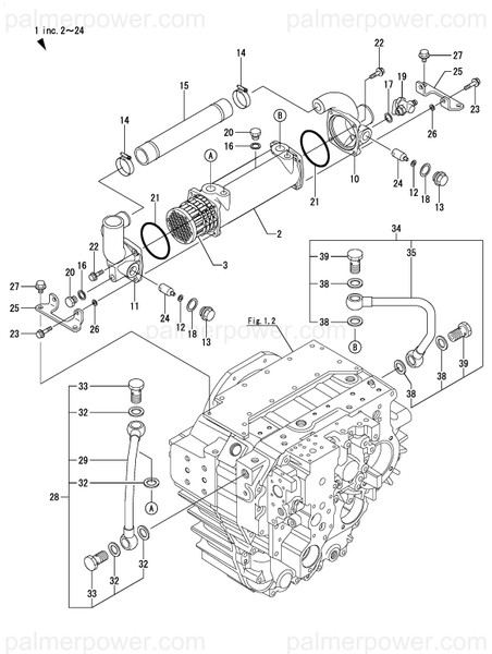 Order YANMAR 177512-04360 Cooler Assy, Oil