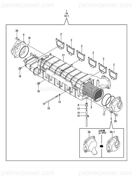 Order YANMAR T266M5524C0 Manifold,Intake
