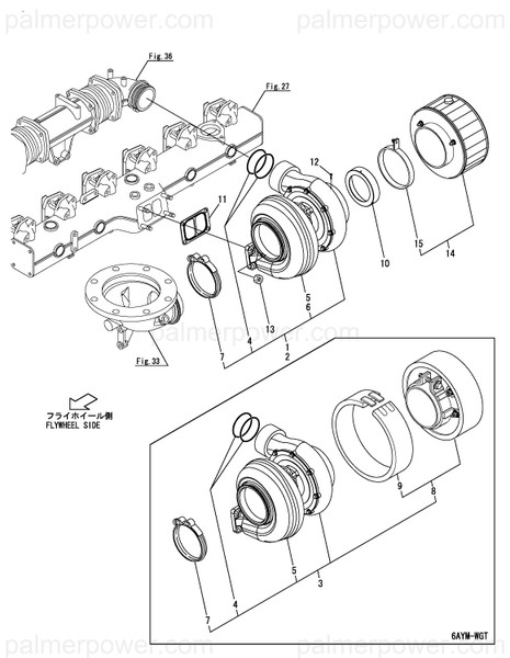 Order YANMAR 148695-18020 Turbocharger, Td13