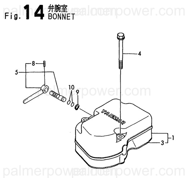 Order YANMAR 126616-11300 Bonnet Assy, Head