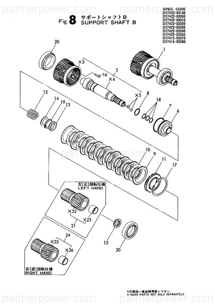 Order YANMAR 777422-03950 Rotator Assy