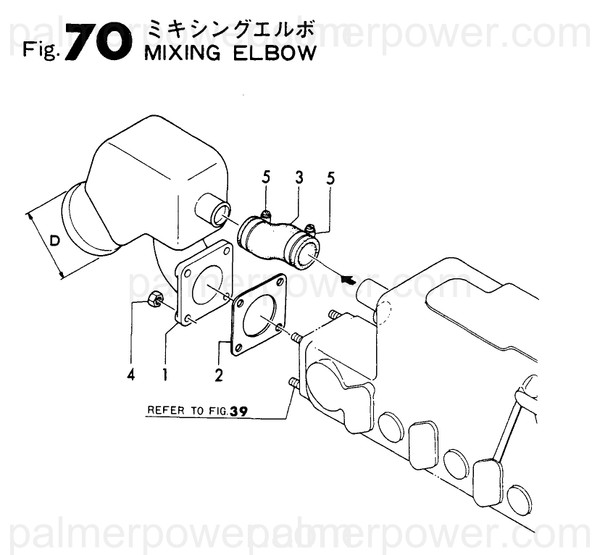 Order YANMAR 129470-13540 Elbow