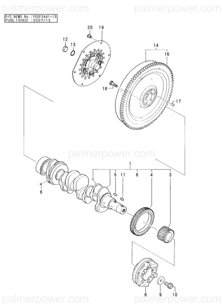 Order YANMAR 129490-21000 Crankshaft Assy