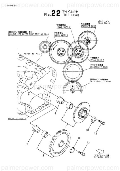 Order YANMAR 128633-14542 Gear Assy