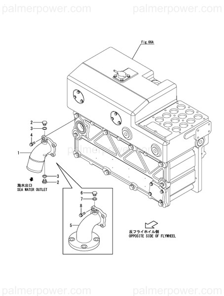 Order YANMAR 148960-49770 Pipe,Sea Water