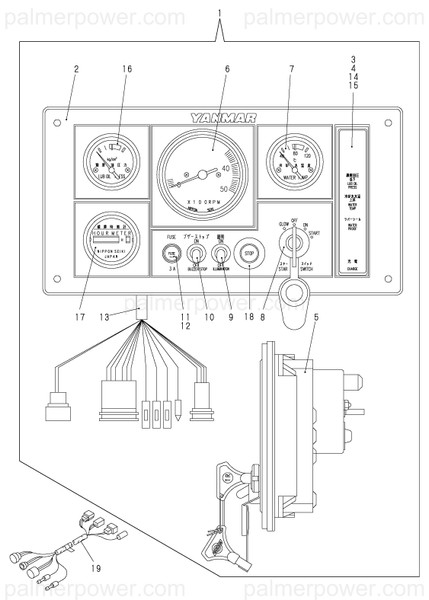 Order YANMAR 129171-91171 Panel Assy
