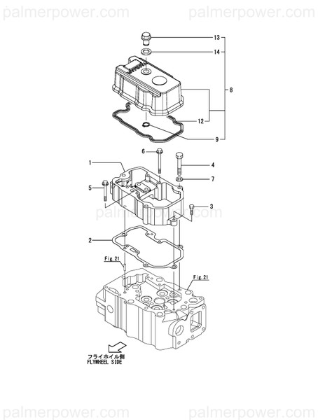 Order YANMAR 148620-11305 Housing, Rocker Arm