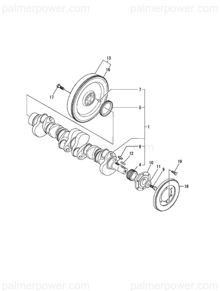 Order YANMAR 127610-21300 Crankshaft Assy