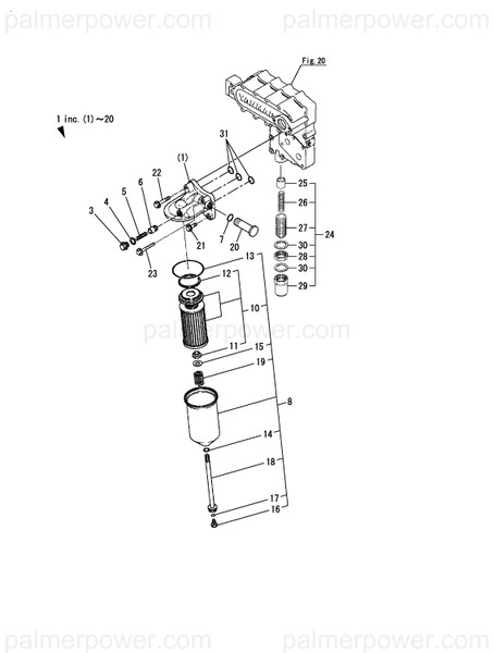 Order YANMAR 126443-35100 Strainer Assy, Oil