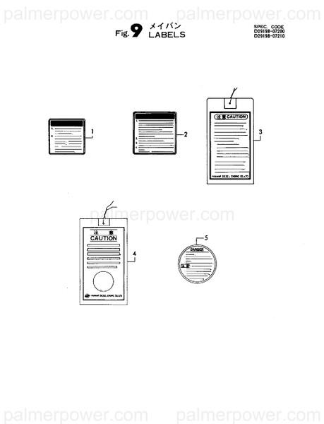 Order YANMAR 129198-07200 Label