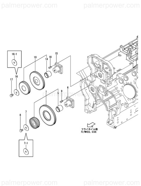 Order YANMAR 148960-14500 Gear Assy, Idle