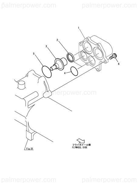Order YANMAR 126683-38150 Case, Thermostat