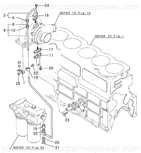 Order YANMAR 127653-18450 Stay, Turbine Oiling