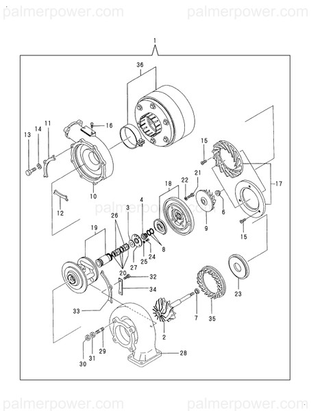 Order YANMAR 148017-18030 Turbine Assy