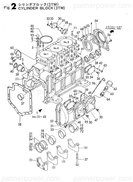 Order YANMAR 723340-01561 Block Assy, Cylinder