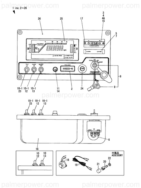 Order YANMAR 119182-91180 Panel Assy