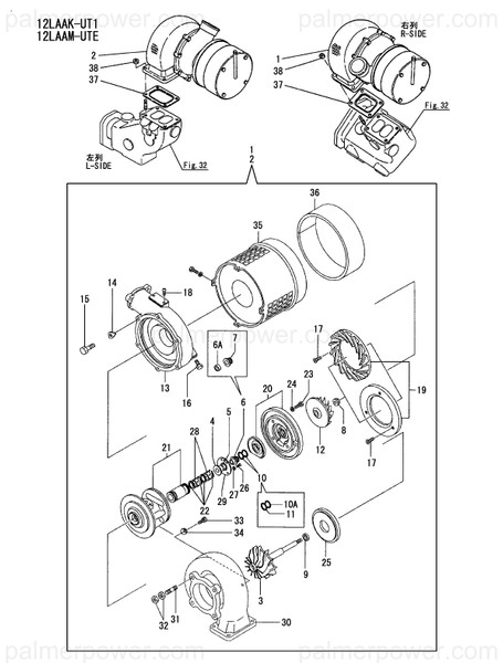 Order YANMAR 148017-18071 Turbine Assy