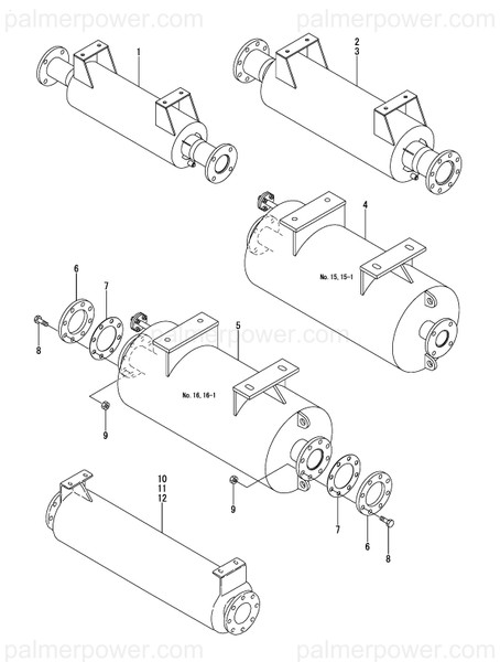 Order YANMAR 43100-553811 Silencer, 100A
