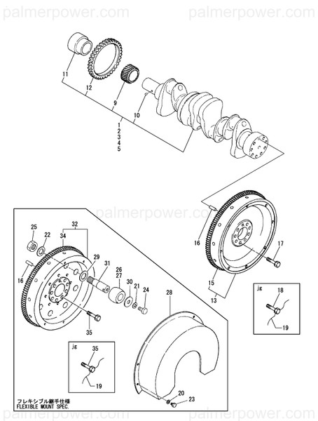 Order YANMAR 126443-21101 Crankshaft Assy