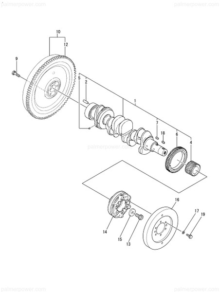 Order YANMAR 129693-21000 Crankshaft Assy