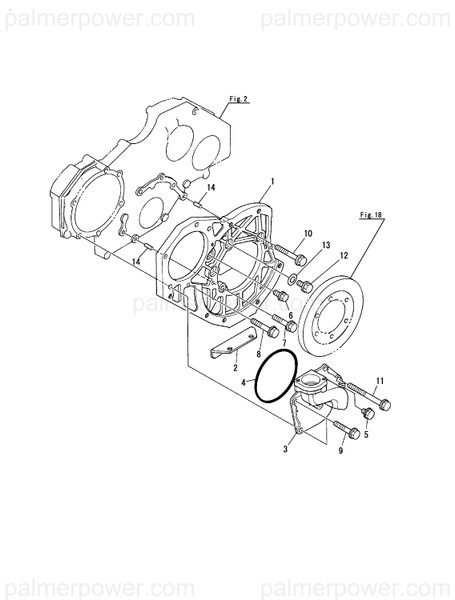 Order YANMAR 119593-01900 Flange, Mounting