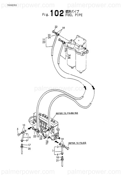 Order YANMAR 148619-59900 Pipe Assy, Fuel