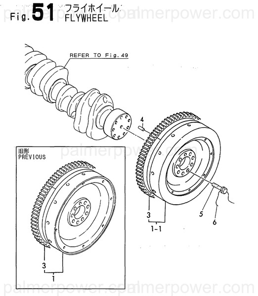 Order YANMAR 126650-21380 Flywheel Assy