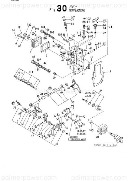 Order YANMAR 120323-61011 Case, Governor