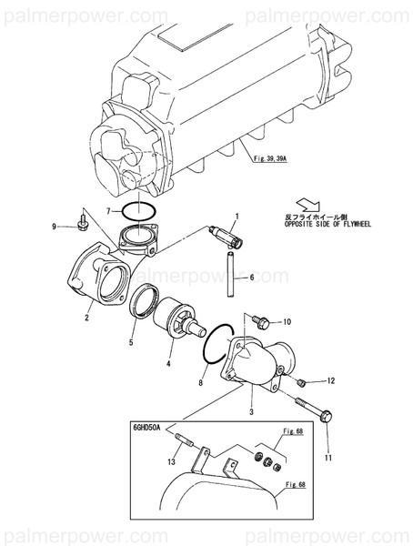 Order YANMAR 128610-48350 Body, Thermostat