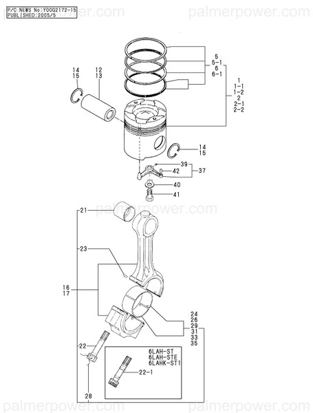 Order YANMAR 748688-22751-A Piston Assy