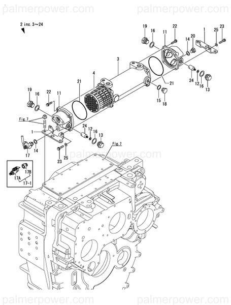 Order YANMAR 177506-04501 Cooler Assy, Lub.Oil