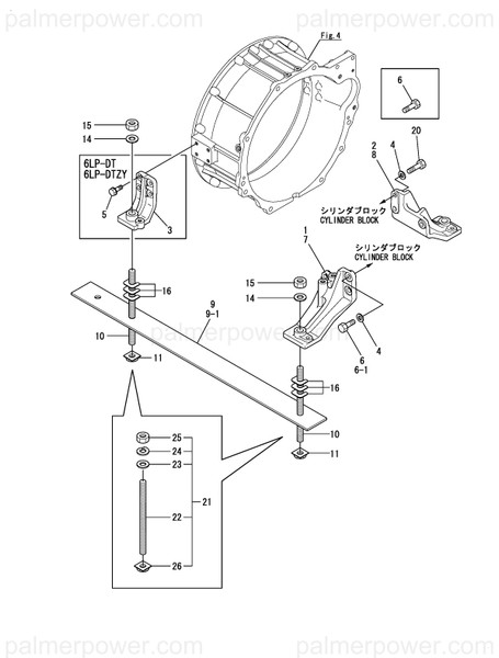 Order YANMAR 119793-08140 Foot, Mounting