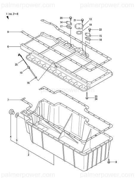 Order YANMAR 726660-01550 Sump Assy, Oil