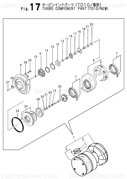 Order YANMAR 126684-18031 Turbocharger, Td10