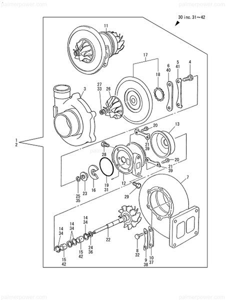 Order YANMAR 127616-18030 Turbocharger, T04B