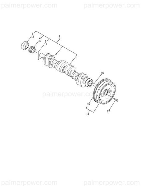 Order YANMAR 126677-21250 Crankshaft Assy