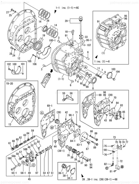 Order YANMAR 777052-02552 Housing Assy, Clutch