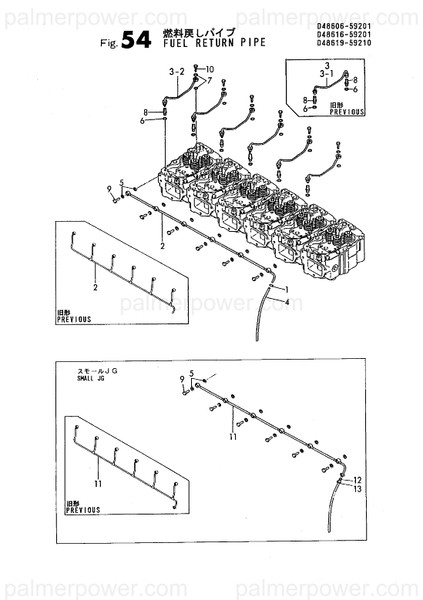 Order YANMAR 148616-59120 Pipe Assy, Return
