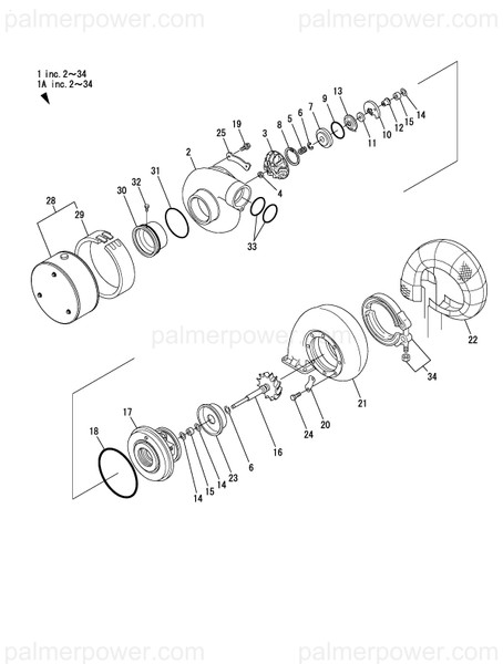 Order YANMAR 148960-18021 Turbocharger, Td13M