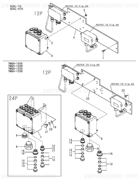 Order YANMAR 46150-506980 Box, Terminal 24P