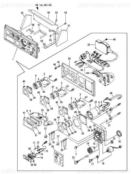 Order YANMAR 126618-91191 Panel Assy, Instrum.