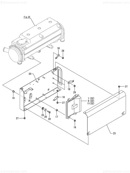 Order YANMAR 119266-55620 Spacer