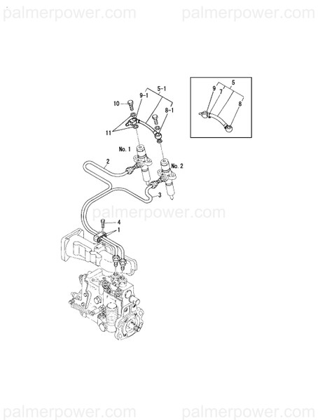 Order YANMAR 120120-59820 Pipe Assy, Injection