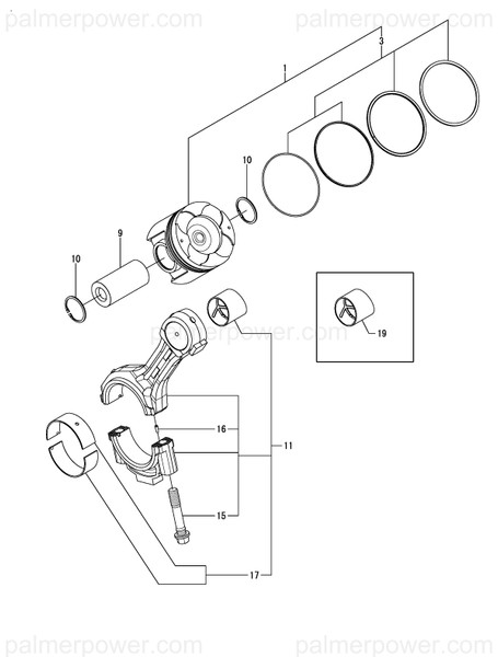 Order YANMAR 148620-22310 Pin, Piston