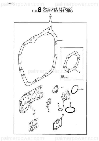 Order YANMAR 777064-09992 Gasket Set