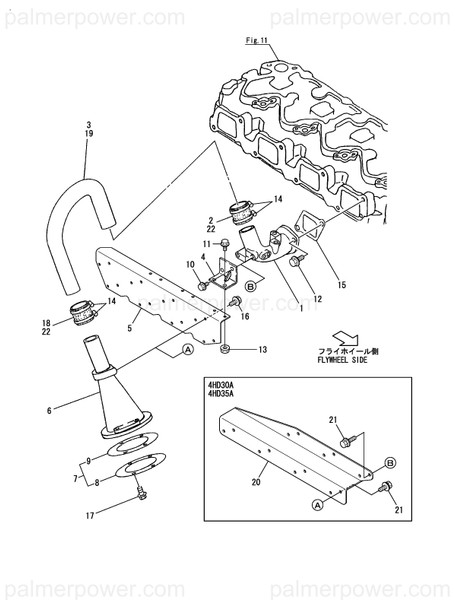 Order YANMAR 126437-12370 Cover Assy