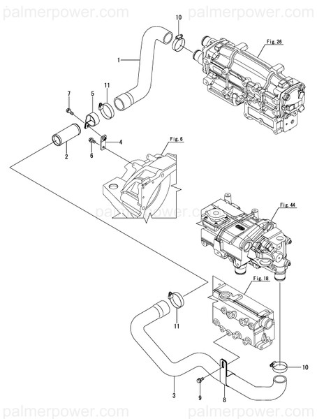 Order YANMAR 120674-49330 Hose,Csw Hex In