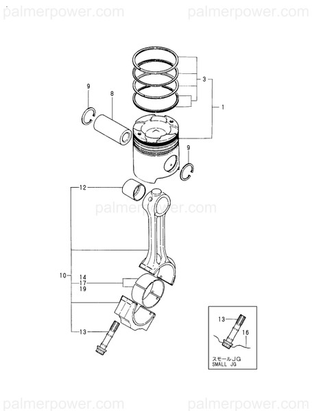 Order YANMAR 748017-22751 Piston Assy