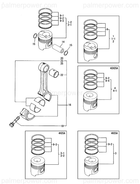 Order YANMAR 727422-22722 Piston Assy