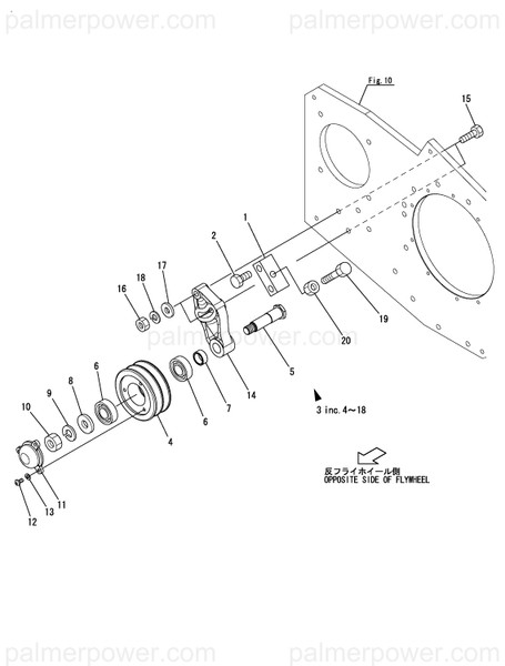 Order YANMAR 748640-42300 Pulley Assy, Tension